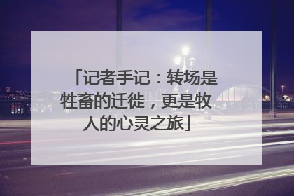 记者手记：转场是牲畜的迁徙，更是牧人的心灵之旅